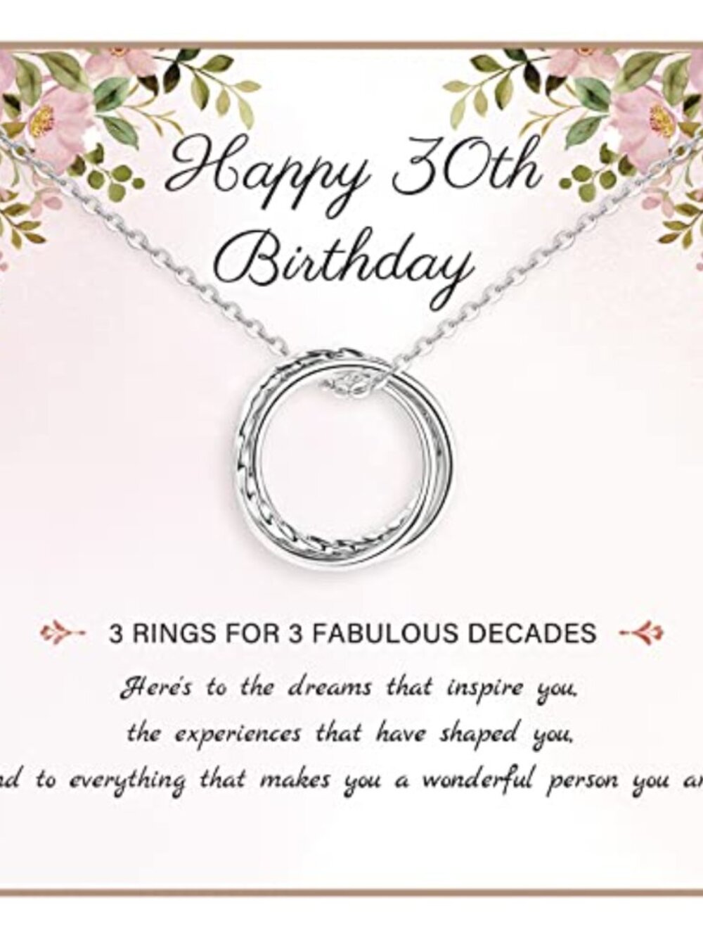 Sterling Silver Gold Plated Circle Necklace 30th Birthday Gift